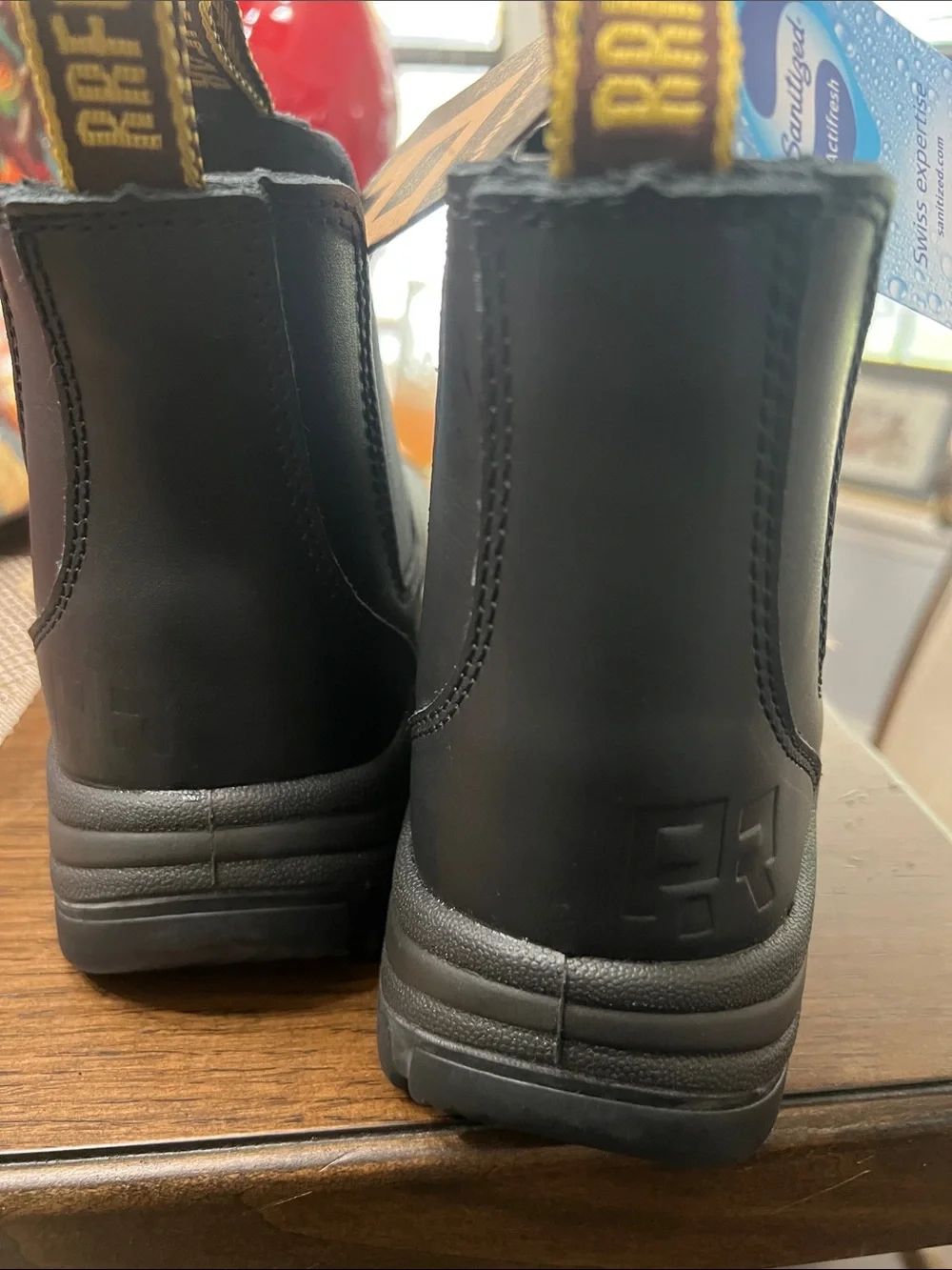 Men's Black Chukka Work Boots with Elastic Sides
